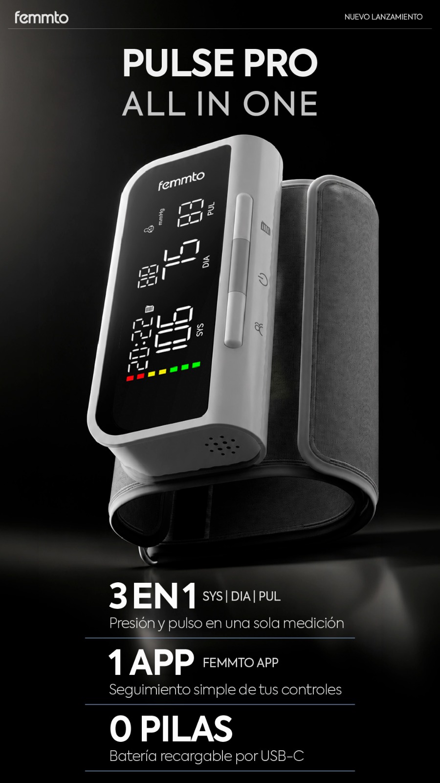 Monitor De Presión Arterial Femmto Pulse Pro - Imagen 2